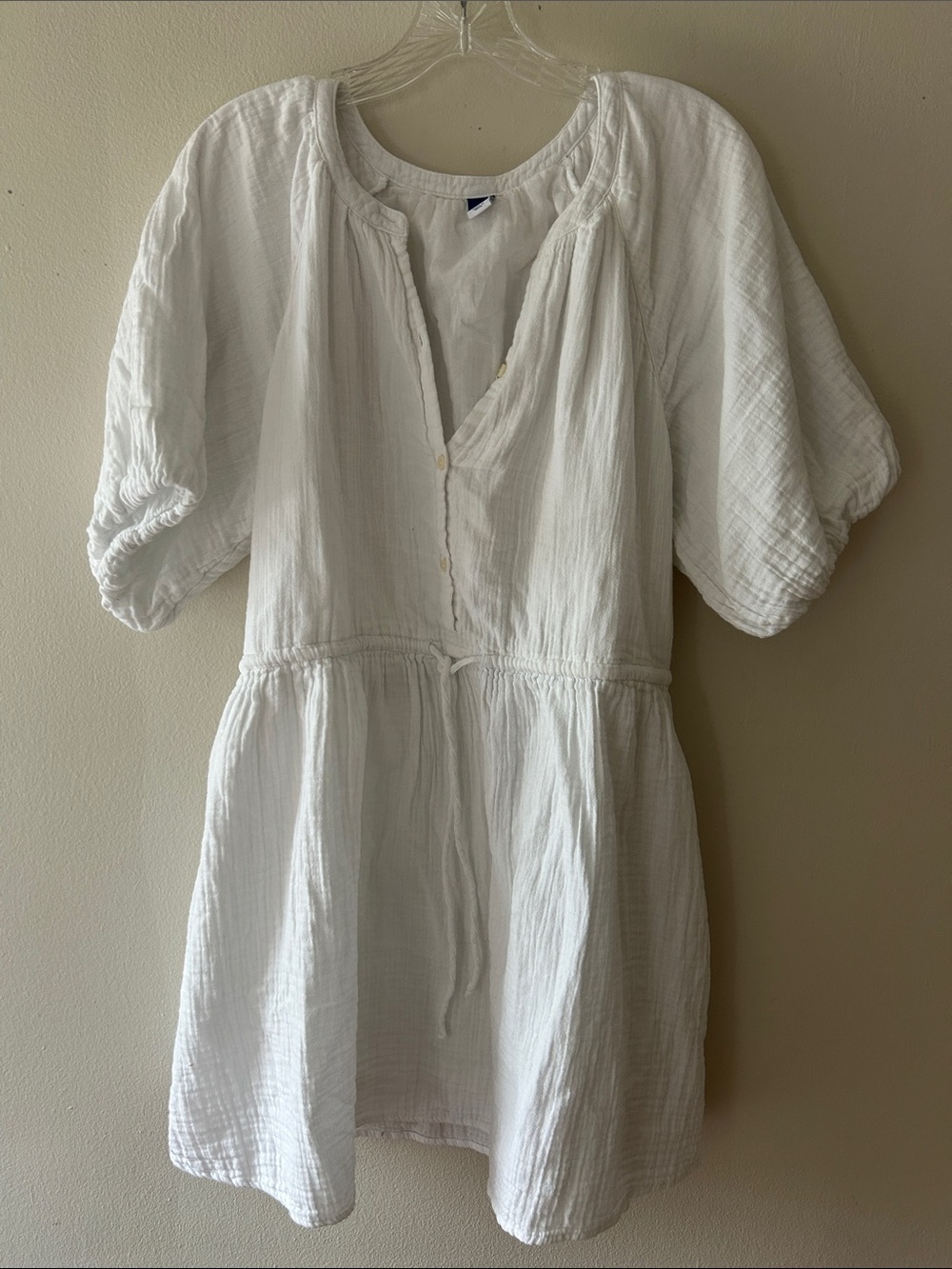White Gauze Peasant Tunic dress